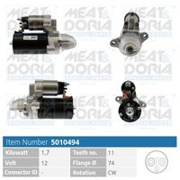 LUCAS LRS02584 - Tensión nominal [V]: 12<br>Potencia nominal [kW]: 1,7<br>Número de dientes: 11<br>Diámetro de brida [mm]: 74<br>Sentido de giro: Sentido de giro a la derecha (horario)<br>Posición básica piñón [mm]: 45,8<br>Medida de rosca: M12<br>Medida ángulo brazo triangular [grados]: 70<br>Tensión [V]: 12<br>peso neto [kg]: 3,4<br>