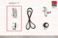 FAI AutoParts TBK385 - Unidades accionadas: Árbol de levas<br>Variante de equipamiento: KTB<br>Número de dientes: 150<br>Ancho [mm]: 23<br>Longitud [mm]: 1200<br>cant. correas: 1<br>Rodillos incluidos: 2<br>Peso [kg]: 1,1<br>Accionamiento rodillo tensor: mecánico<br>