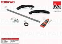 FAI AutoParts TCK87WO - Código de motor: CDGA<br>para OE N°: 03C105209AC<br>para OE N°: 03C105209AG<br>Lado de montaje: arriba<br>Artículo complementario/Información complementaria: con ruedas dentadas<br>Artículo complementario/Información complementaria: con juntas<br>Mando de válvulas: para motores con distribución por válvulas variable<br>Número de eslabones: 130<br>Modelo cadena: Símplex<br>Modelo cadena: Cadena de bajo ruido<br>Se requiere adicionalmente artículo Nº: OCV011<br>