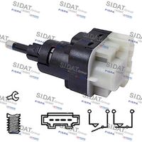 SIDAT 5140100 - Número de enchufes de contacto: 2<br>Tipo de servicio: mecánico<br>para OE N°: 7H0927189<br>Calidad: GENUINE<br>