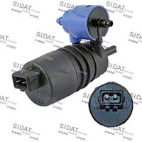 SIDAT 55164 - Equipamiento de vehículo: para vehículos con lavaparabrisas trasero<br>Tensión [V]: 12<br>Tipo de bomba: Bomba doble<br>Versión: .0<br>para fabricante volante: NISSAN<br>para fabricante volante: OPEL<br>para fabricante volante: SEAT<br>para fabricante volante: SSANGYONG<br>para fabricante volante: VW<br>