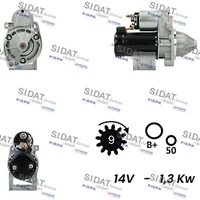 HC-Cargo 111347 - Calidad: Bosch Reman<br>Tensión [V]: 12<br>Potencia nominal [kW]: 1,3<br>Diámetro de brida [mm]: 82,0<br>Número de dientes: 9<br>Pinza: B+ (M8)<br>Cantidad de agujeros de fijación: 2<br>Sentido de giro: Sentido de giro a la derecha (horario)<br>