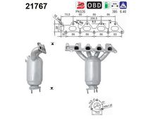 AS 21767 - año construcción hasta: 09/2004<br>Longitud [mm]: 385<br>Peso [kg]: 6,40<br>Equipamiento de vehículo: para vehículos con OBD<br>