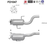 AS FD1047 - Filtro hollín/partículas, sistema escape