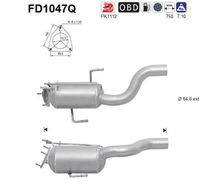 AS FD1047Q - Filtro hollín/partículas, sistema escape