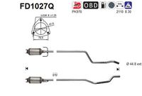 AS FD1027Q - Filtro hollín/partículas, sistema escape