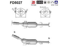 AS FD5027 - Filtro hollín/partículas, sistema escape