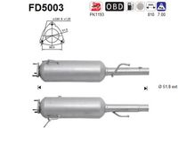 AS FD5003 - Filtro hollín/partículas, sistema escape