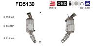 AS FD5130 - Filtro hollín/partículas, sistema escape