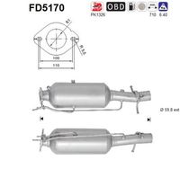 AS FD5170 - Filtro hollín/partículas, sistema escape