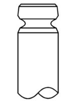 FEBI BILSTEIN 19565 - Longitud [mm]: 145<br>Diámetro plato válvula [mm]: 42<br>Diámetro vastago válvula [mm]: 9<br>Número de entalladuras y agujeros: 1<br>Peso [kg]: 0,142<br>