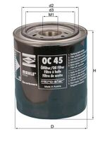 MAHLE OC 45 - Filtro de aceite