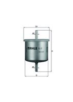 MAHLE KL61 - Filtro combustible