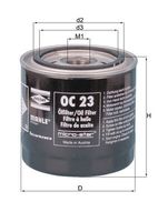 MAHLE OC 23 - Filtro de aceite