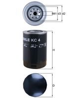 MAHLE KC4 - Filtro combustible