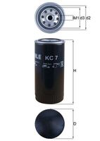 MAHLE KC7 - Filtro combustible