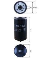 MAHLE KC102 - Filtro combustible