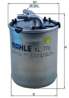 MAHLE KL 778 - Filtro combustible