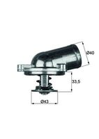 GATES TH34187G1 - Termostato, refrigerante