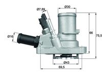 MAHLE TI14488 - Termostato, refrigerante - BEHR