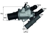 GATES TH21288G1 - Temperatura de abertura [°C]: 88<br>Artículo complementario/Información complementaria: con juntas<br>