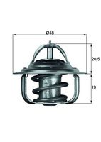 GATES TH00388G1 - Termostato, refrigerante