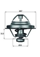 GATES TH13287G1 - Termostato, refrigerante