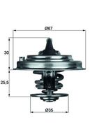 GATES TH14380G1 - Termostato, refrigerante