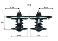 GATES TH5208087G1 - Tipo de cárter/carcasa: sin carcasa (cárter)<br>Artículo complementario/Información complementaria: con juntas<br>Temperatura de abertura [°C]: 80<br>Temperatura de abertura [°C]: 75<br>