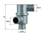 GATES TH14580 - Temperatura de abertura [°C]: 83<br>Artículo complementario/Información complementaria: con juntas<br>