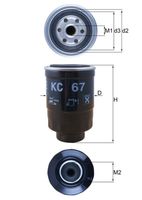 MAHLE KC 67 - Filtro combustible