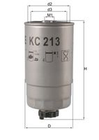 MAHLE KC 213 - Filtro combustible