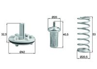 MAHLE TX18380D - Termostato, refrigerante - BEHR