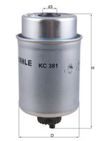 MAHLE KC381 - Filtro combustible