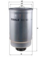 MAHLE KC90 - Filtro combustible