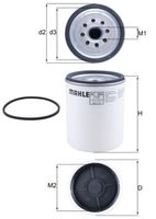 MAHLE KC384D - Filtro combustible