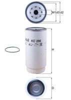 MAHLE KC296D - Filtro combustible