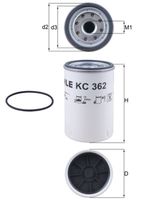 MAHLE KC 362D - Filtro combustible