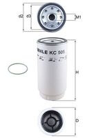 MAHLE KC505D - Filtro combustible