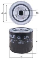 MAHLE OC223 - Filtro de aceite