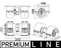 MAHLE AB145000P - Equipamiento de vehículo: para vehículos con climatizador<br>Tensión [V]: 24<br>Vehículo con dirección a la izquierda / derecha: para vehic. dirección izquierda<br>