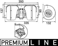 MAHLE AB85000P - Diámetro [mm]: 129<br>Potencia nominal [W]: 360<br>Vehículo con dirección a la izquierda / derecha: para vehic. dirección izquierda<br>Tensión [V]: 24<br>Intensidad de corriente [A]: 14<br>Número de enchufes de contacto: 2<br>Tipo de cárter/carcasa: con carcasa (cárter)<br>Fabricante: MAHLE<br>Peso neto [g]: 1917<br>h embalaje [cm]: 27,50<br>Ancho de embalaje [cm]: 31,50<br>long. de embalaje [cm]: 38,5<br>