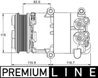 MAHLE ACP1332000P - Compresor, aire acondicionado - BEHR *** PREMIUM LINE ***