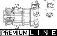 MAHLE ACP654000P - Tensión [V]: 12<br>Restricción de fabricante: DENSO<br>poleas - Ø [mm]: 114<br>Capacidad compresor [cc]: 133<br>Aceite para compresor: PAG 46 YF<br>Número de canales: 6<br>