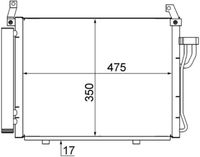 MAHLE AC17000S - Condensador, aire acondicionado - BEHR