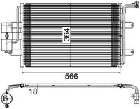 MAHLE AC180000S - Condensador, aire acondicionado - BEHR