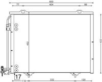 MAHLE AC211001S - Ancho [mm]: 595,0<br>Altura [mm]: 428,00<br>Profundidad [mm]: 20,00<br>Agente frigorífico: R 134 a<br>