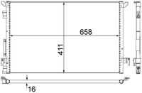 MAHLE AC294000S - Artículo complementario / información complementaria 2: sin secador<br>Material: Aluminio<br>Longitud de red [mm]: 660<br>Ancho de red [mm]: 411<br>Profundidad de red [mm]: 16<br>Agente frigorífico: R 134 a<br>