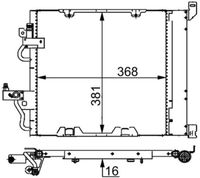 MAHLE AC 376 000S - Condensador, aire acondicionado