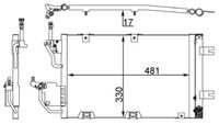 MAHLE AC400000S - Tipo radiador: Tubos refrigerantes paralelo<br>Longitud de red [mm]: 364<br>Ancho de red [mm]: 385<br>Profundidad de red [mm]: 18<br>Ø entrada [mm]: 14<br>Ø salida [mm]: 14,2<br>Artículo complementario / información complementaria 2: con secador<br>Ancho de embalaje [cm]: 13,00<br>Peso neto [g]: 1813<br>h embalaje [cm]: 47,00<br>long. de embalaje [cm]: 81,0<br>